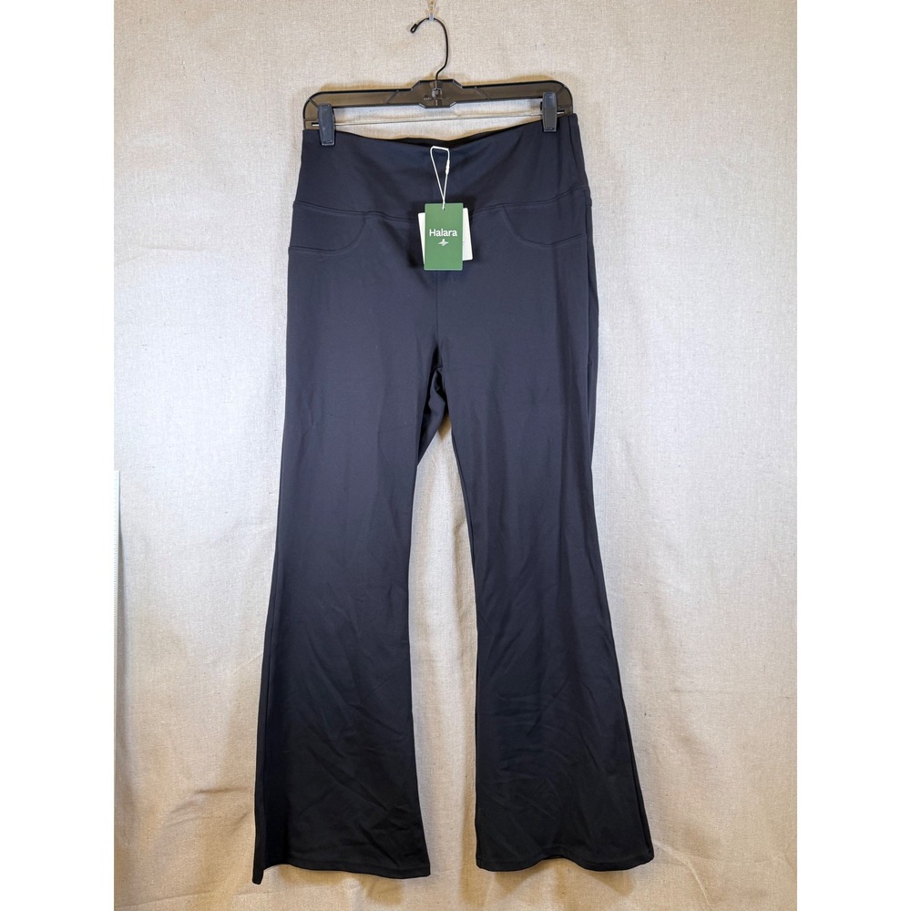 Halara Ultrasculpt HaloTek Air Black Flare Pants High Waisted Petite Large NWT